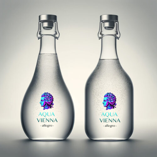 Aqua Vienna Allegro高端玻璃瓶，配有优雅的扣盖设计，彰显维也纳风格。